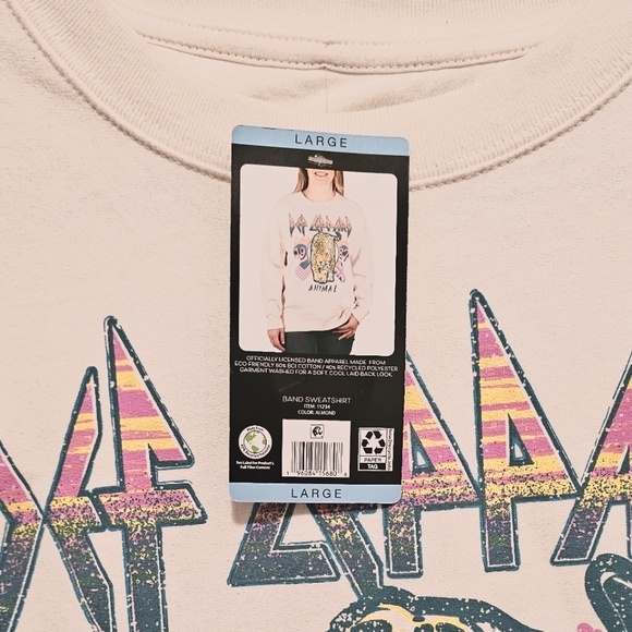 Def Leppard Crewneck Sweatshirt, Animal 1987, Size L, NWT - Picture 7 of 9